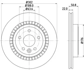 8DD 355 116-191 HELLA Тормозной диск 8DD 355 116-191 HELLA Тормозной диск