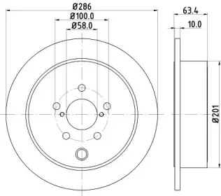 8DD 355 116-421 HELLA Тормозной диск 8DD 355 116-421 HELLA Тормозной диск