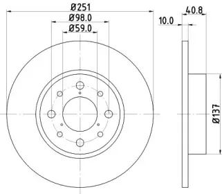 8DD 355 116-441 HELLA Тормозной диск 8DD 355 116-441 HELLA Тормозной диск