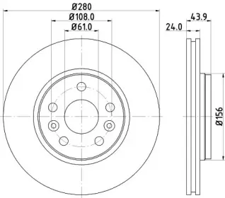 8DD 355 116-451 HELLA Тормозной диск 8DD 355 116-451 HELLA Тормозной диск