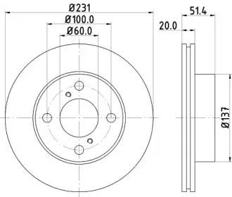 8DD 355 116-501 HELLA Тормозной диск 8DD 355 116-501 HELLA Тормозной диск