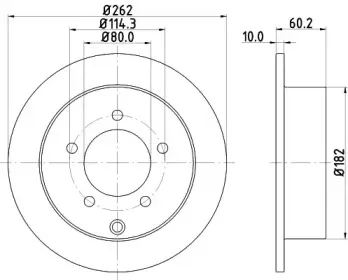 8DD 355 117-071 HELLA Тормозной диск 8DD 355 117-071 HELLA Тормозной диск