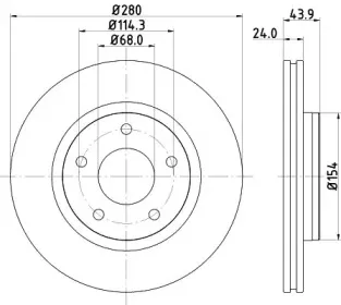 8DD 355 117-321 HELLA Тормозной диск 8DD 355 117-321 HELLA Тормозной диск