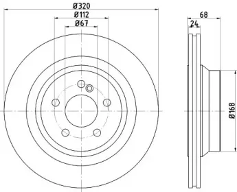 8DD 355 122-951 HELLA Тормозной диск 8DD 355 122-951 HELLA Тормозной диск