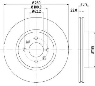 8DD 355 118-251 HELLA Тормозной диск 8DD 355 118-251 HELLA Тормозной диск