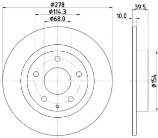 8DD 355 119-391 HELLA Тормозной диск 8DD 355 119-391 HELLA Тормозной диск