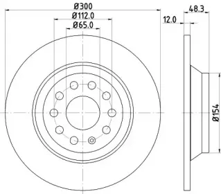8DD 355 119-481 HELLA Тормозной диск 8DD 355 119-481 HELLA Тормозной диск