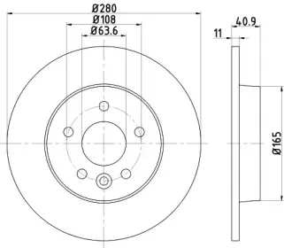 8DD 355 119-501 HELLA Тормозной диск 8DD 355 119-501 HELLA Тормозной диск