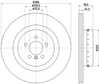 8DD 355 120-741 HELLA Тормозной диск 8DD 355 120-741 HELLA Тормозной диск