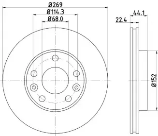 8DD 355 122-431 HELLA Тормозной диск 8DD 355 122-431 HELLA Тормозной диск