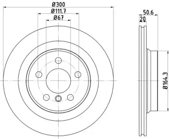 8DD 355 122-631 HELLA Тормозной диск 8DD 355 122-631 HELLA Тормозной диск