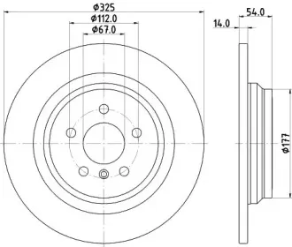 8DD 355 122-861 HELLA Тормозной диск 8DD 355 122-861 HELLA Тормозной диск