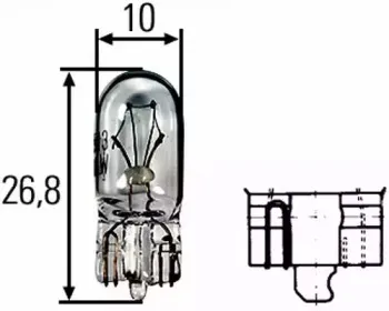 8GA 008 901-241 HELLA Лампа накаливания, освещение щитка приборов 8GA 008 901-241 HELLA Лампа накаливания, освещение щитка приборов
