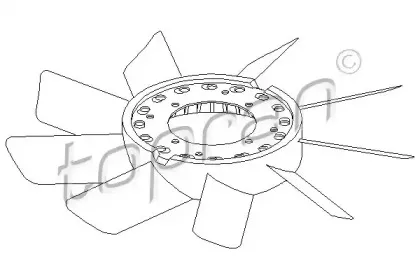 500 899 TOPRAN Крыльчатка вентилятора, охлаждение двигателя 500 899 TOPRAN Крыльчатка вентилятора, охлаждение двигателя