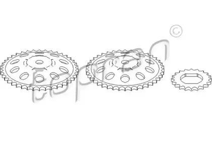 206 525 TOPRAN Комплект шестерней, управление двигателем 206 525 TOPRAN Комплект шестерней, управление двигателем
