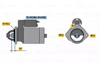 0 001 109 025 BOSCH Стартер 0 001 109 025 BOSCH Стартер
