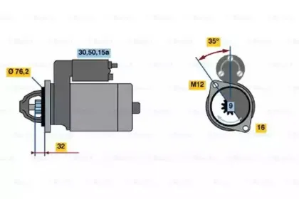0 986 018 060 BOSCH Стартер 0 986 018 060 BOSCH Стартер