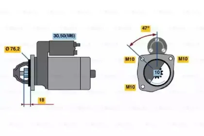 0 001 110 104 BOSCH Стартер 0 001 110 104 BOSCH Стартер