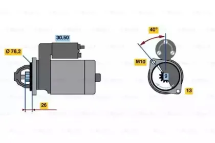 0 001 110 130 BOSCH Стартер 0 001 110 130 BOSCH Стартер