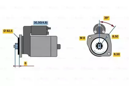 0 001 121 034 BOSCH Стартер 0 001 121 034 BOSCH Стартер