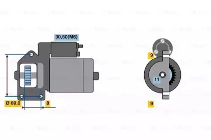 0 001 148 009 BOSCH Стартер 0 001 148 009 BOSCH Стартер