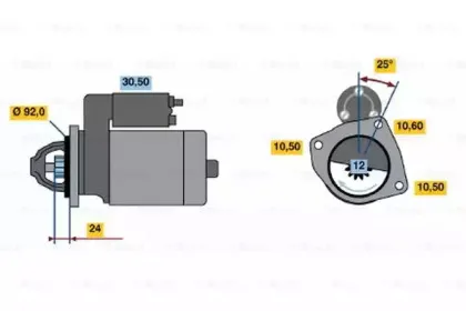 0 986 010 950 BOSCH Стартер 0 986 010 950 BOSCH Стартер