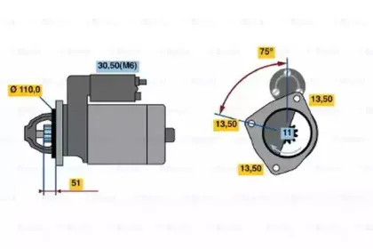 0 001 372 007 BOSCH Стартер 0 001 372 007 BOSCH Стартер