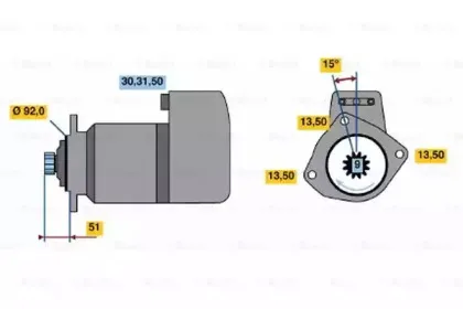 0 986 013 730 BOSCH Стартер 0 986 013 730 BOSCH Стартер