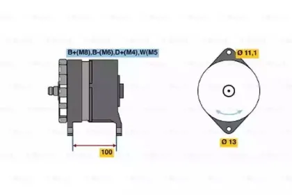 0 986 039 260 BOSCH Генератор 0 986 039 260 BOSCH Генератор