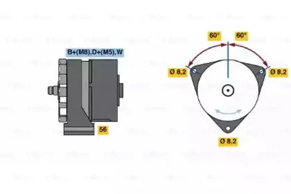 0 986 039 820 BOSCH Генератор 0 986 039 820 BOSCH Генератор