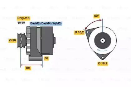 0 120 488 136 BOSCH Генератор 0 120 488 136 BOSCH Генератор