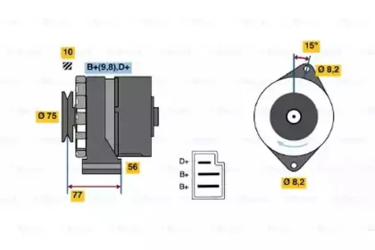 0 986 030 740 BOSCH Генератор 0 986 030 740 BOSCH Генератор