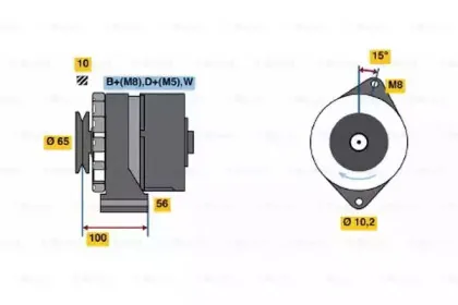 0 986 034 530 BOSCH Генератор 0 986 034 530 BOSCH Генератор