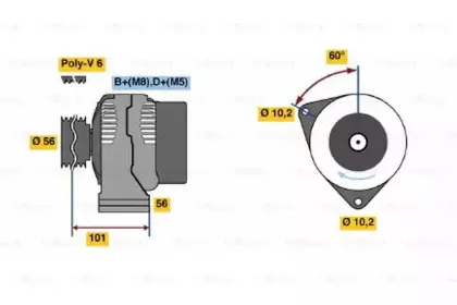 0986041401 BOSCH Генератор 0986041401 BOSCH Генератор