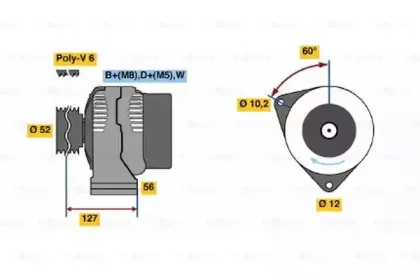 0 986 039 660 BOSCH Генератор 0 986 039 660 BOSCH Генератор
