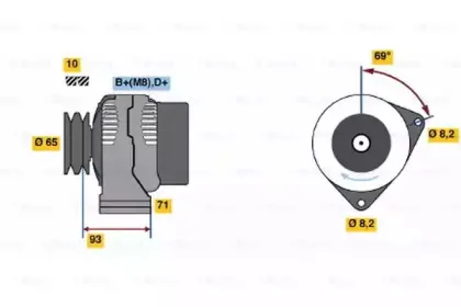 0 123 500 005 BOSCH Генератор 0 123 500 005 BOSCH Генератор