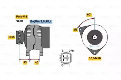 0 986 042 660 BOSCH Генератор 0 986 042 660 BOSCH Генератор