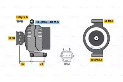 0 986 047 260 BOSCH Генератор 0 986 047 260 BOSCH Генератор