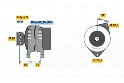 0 124 415 037 BOSCH Генератор 0 124 415 037 BOSCH Генератор