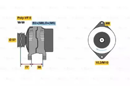 0 986 048 240 BOSCH Генератор 0 986 048 240 BOSCH Генератор