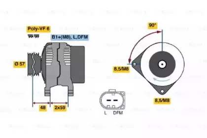 0 986 045 350 BOSCH Генератор 0 986 045 350 BOSCH Генератор