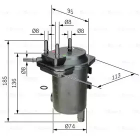 0 450 907 008 BOSCH Топливный фильтр 0 450 907 008 BOSCH Топливный фильтр