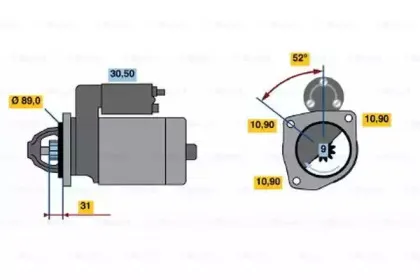 0986013680 BOSCH Стартер 0986013680 BOSCH Стартер