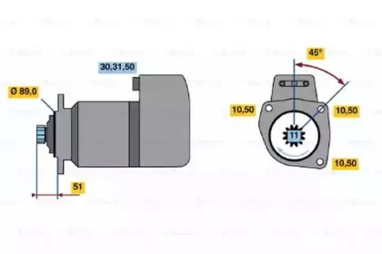 0 986 014 870 BOSCH Стартер 0 986 014 870 BOSCH Стартер