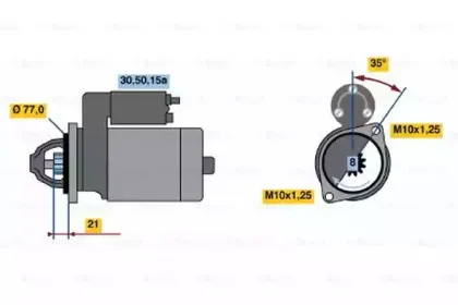 0 986 012 171 BOSCH Стартер 0 986 012 171 BOSCH Стартер
