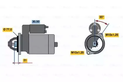 0986012871 BOSCH Стартер 0986012871 BOSCH Стартер