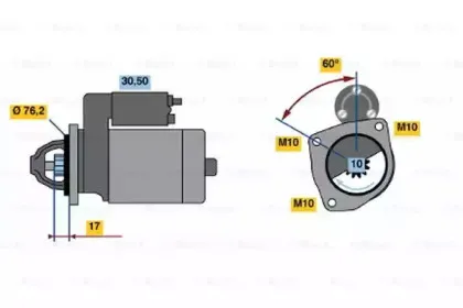 0 986 013 270 BOSCH Стартер 0 986 013 270 BOSCH Стартер