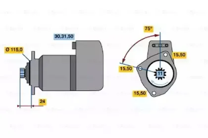 0 986 013 430 BOSCH Стартер 0 986 013 430 BOSCH Стартер