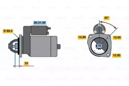 0986013770 BOSCH Стартер 0986013770 BOSCH Стартер