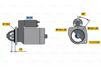 0 986 014 981 BOSCH Стартер 0 986 014 981 BOSCH Стартер
